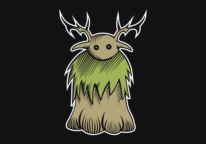 monster wood characther vector illustration