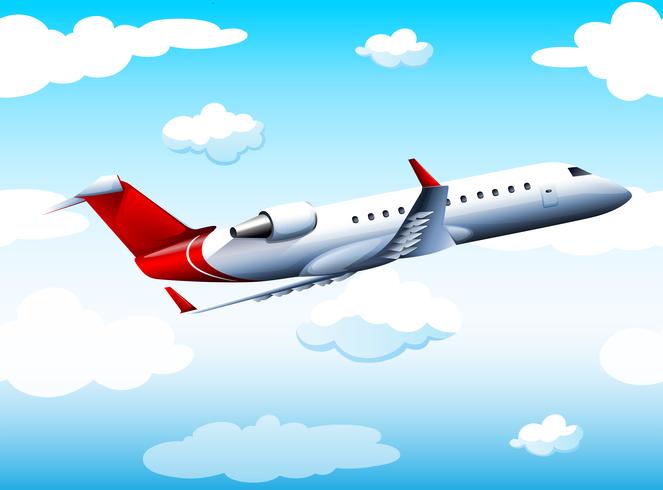 Airplay flying in the sky at daytime vector