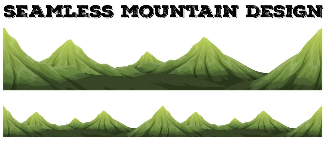 Seamless mountain range design vector