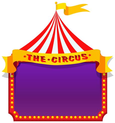 A circus on note template vector