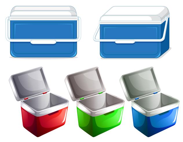 Set of ice container vector