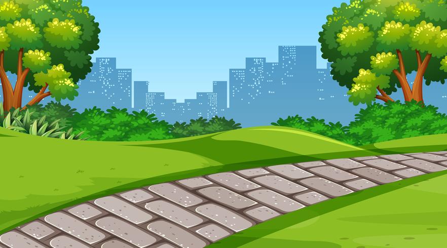 A simple park scene vector