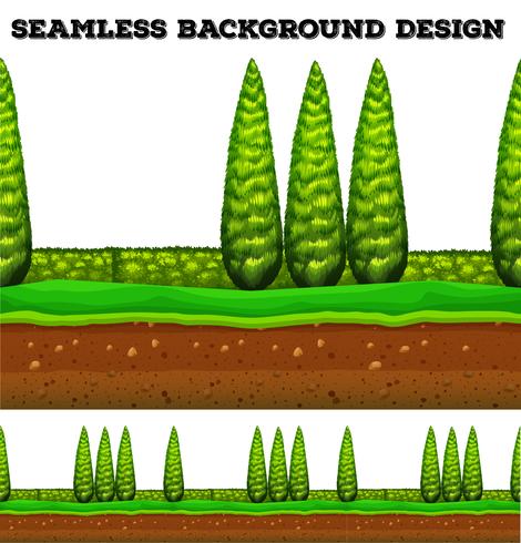 Seamless background with trees in the park vector