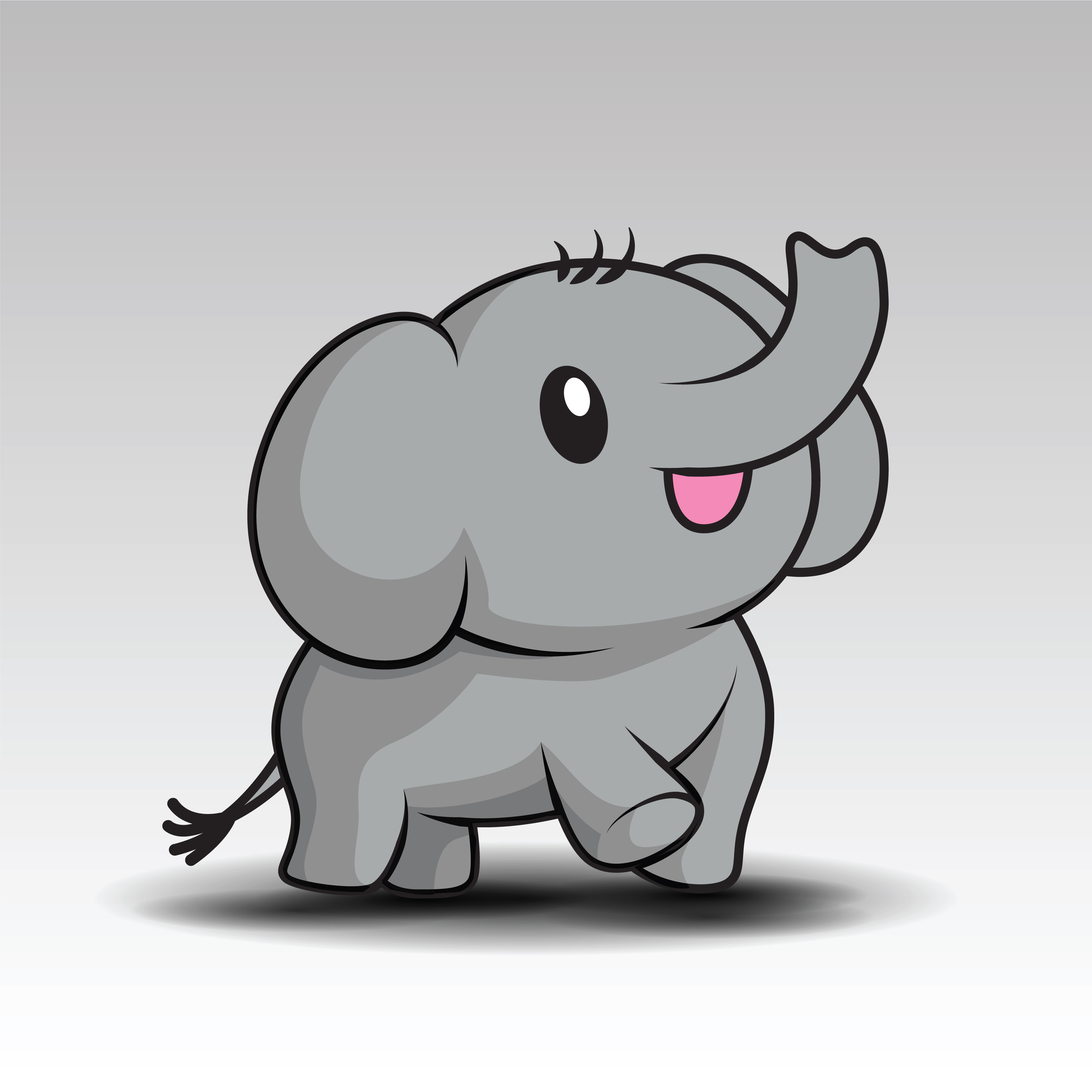 Cute Baby Elephant Cartoon Download Free Vectors Clipart Graphics