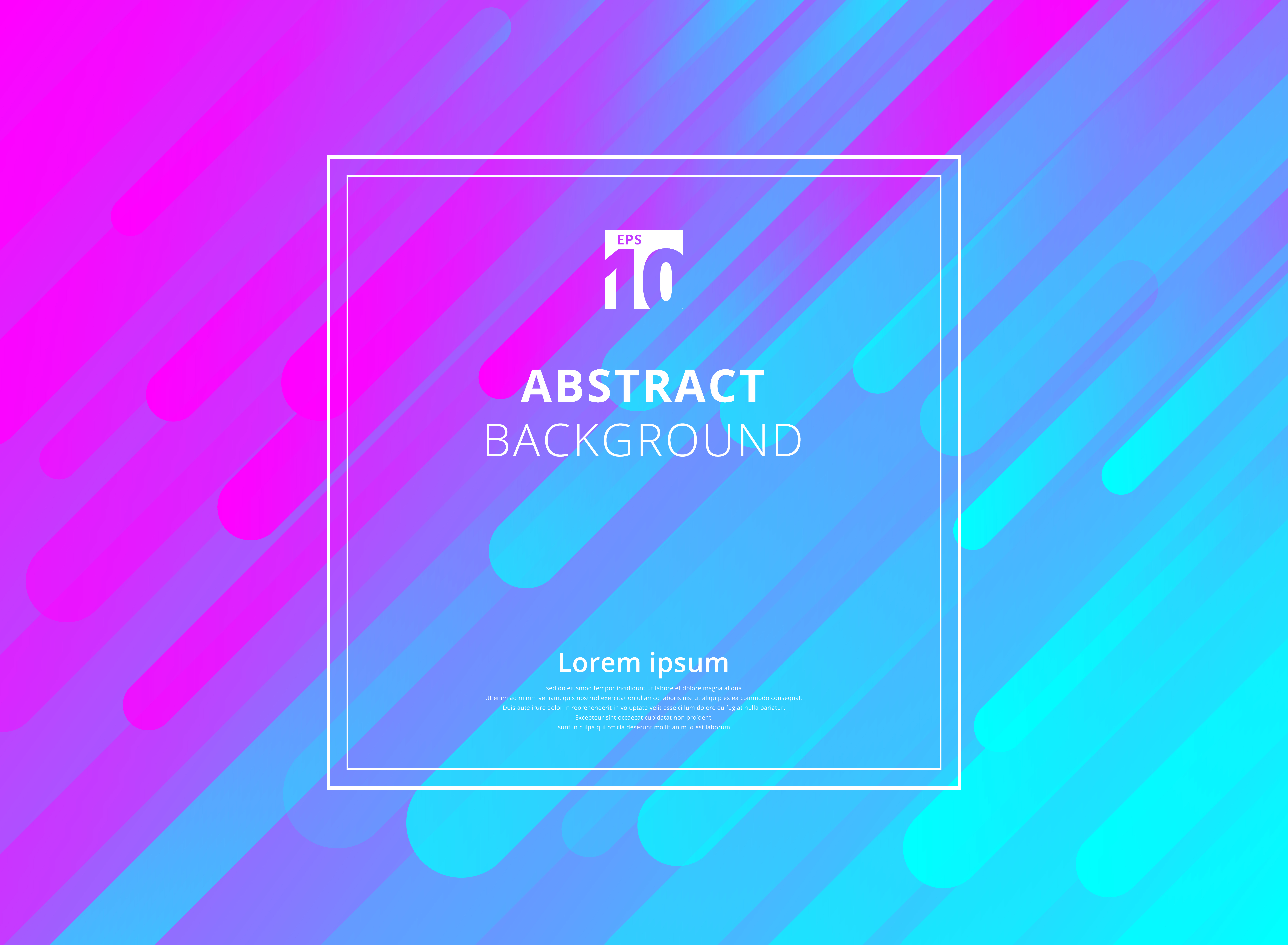 Abstract Colorful Geometric Dynamic Shapes Background With White