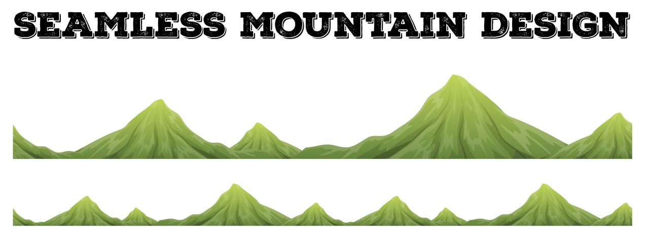 Seamless mountain range design vector