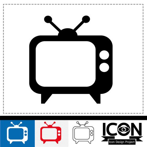 icono de tv símbolo de signo vector
