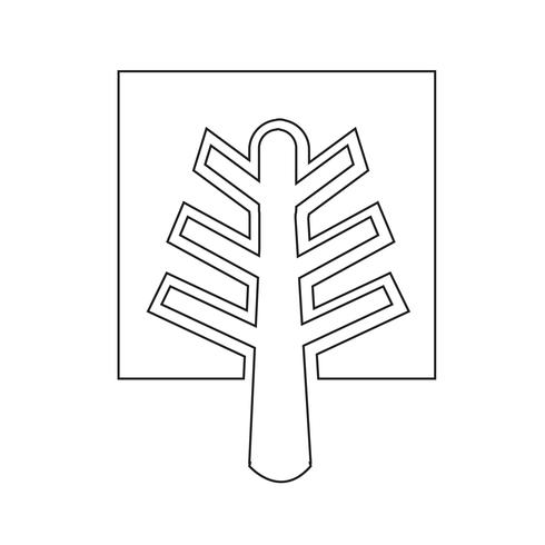 icono de árbol símbolo signo vector