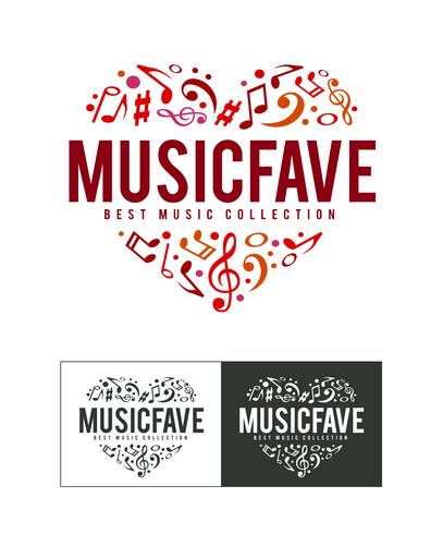 Logotipo de Music Fave vector