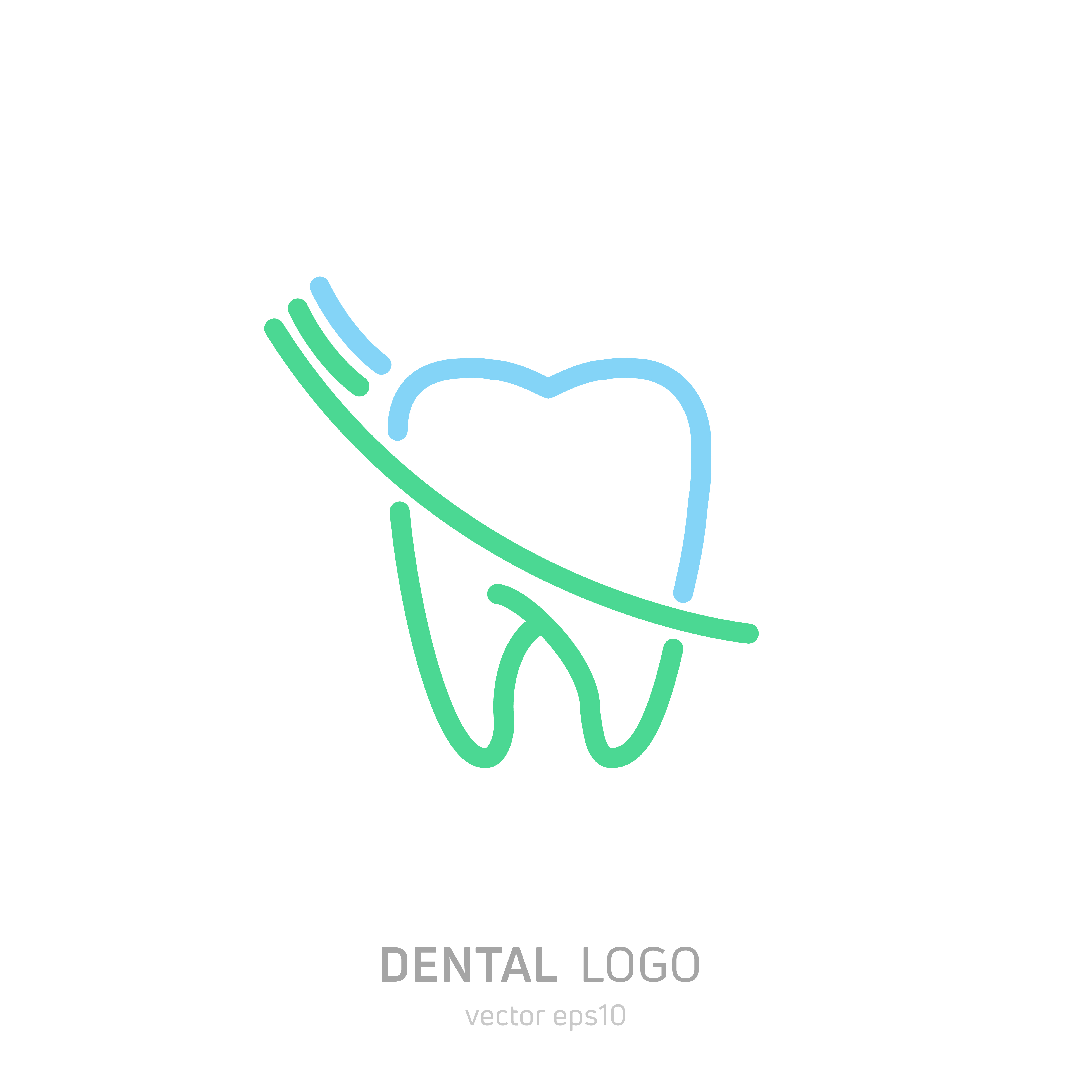 Dental Clinic logo. Heals teeth icon. Dentist office. Vector flat