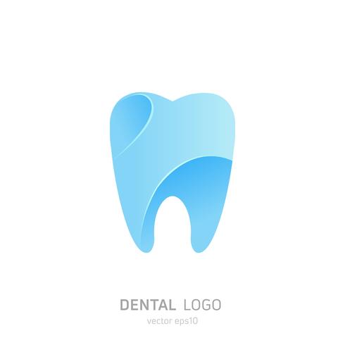 Logo de la clínica dental. Cura el icono de los dientes. Oficina del dentista. Vector plano illustraton