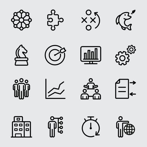 Business and Strategy line icon vector