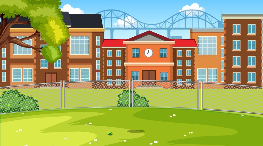 A scene of school vector