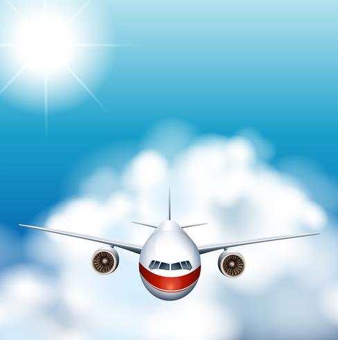 Airplane flying in the sky  vector