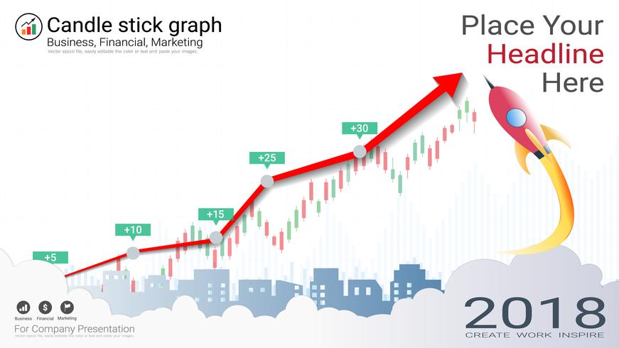 Los patrones de velas japonesas son un estilo de cuadro financiero. vector