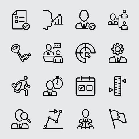 Business management and Assignment line icon vector