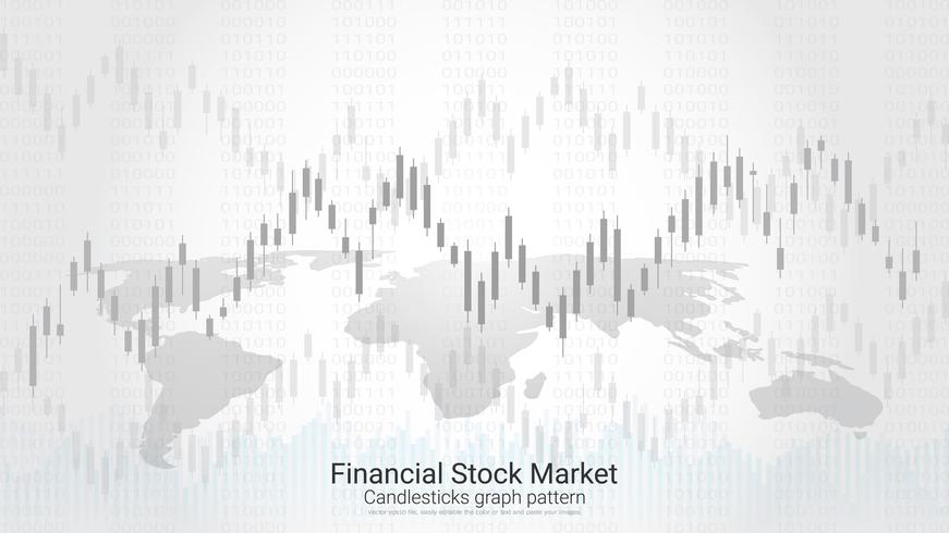 Los patrones de velas japonesas son un estilo de cuadro financiero. vector