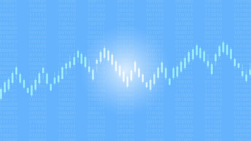 Candlestick patterns is a style of financial chart. vector