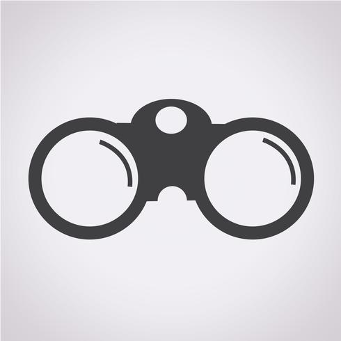 Binocular Icon  symbol sign vector