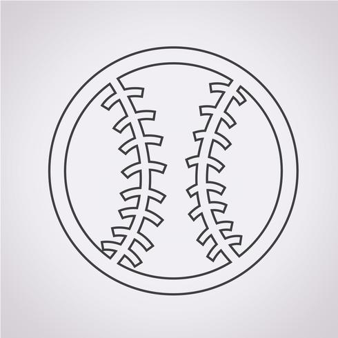 símbolo de icono de béisbol signo vector