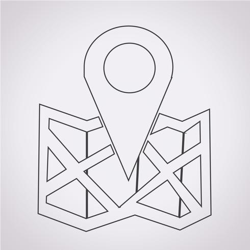 location icon  symbol sign vector