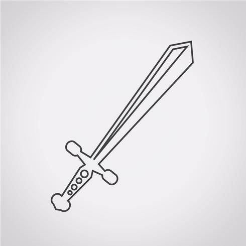 icono de espada símbolo de signo vector