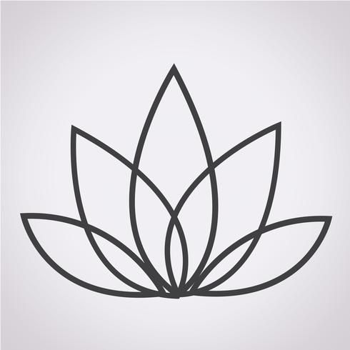 lotus icon  symbol sign vector