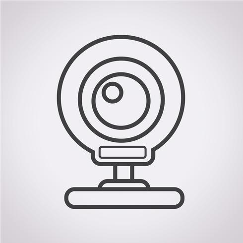 icono de webcam símbolo de signo vector