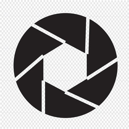 Aperture icon  symbol sign vector