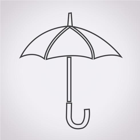 Umbrella icon  symbol sign vector