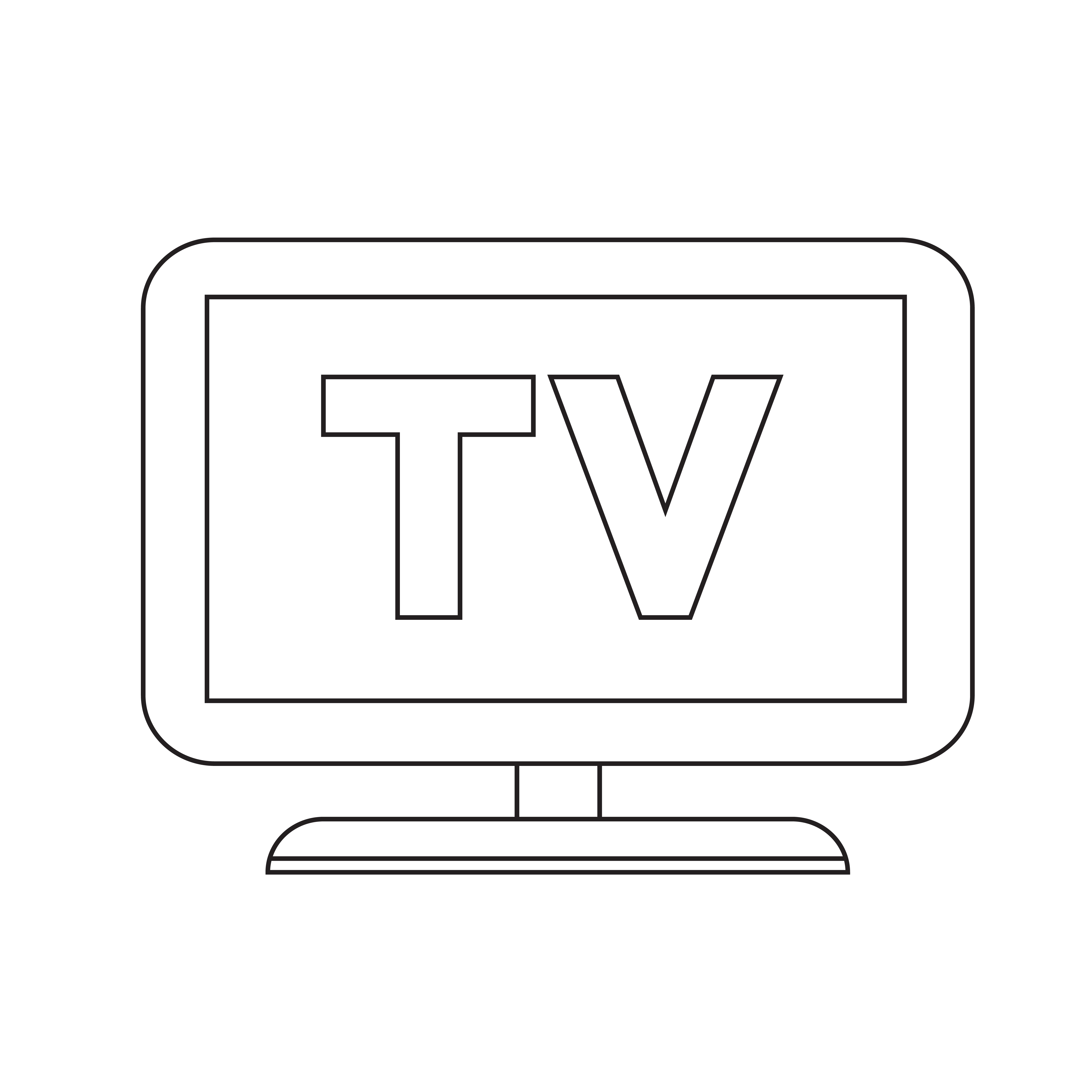 tv icon symbol sign 649103 Vector Art at Vecteezy