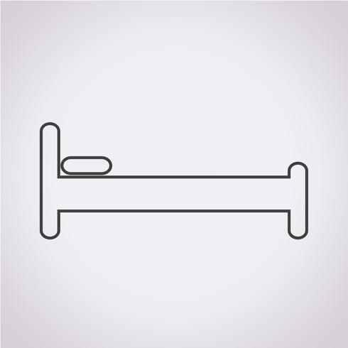 Icono de la cama símbolo de signo vector