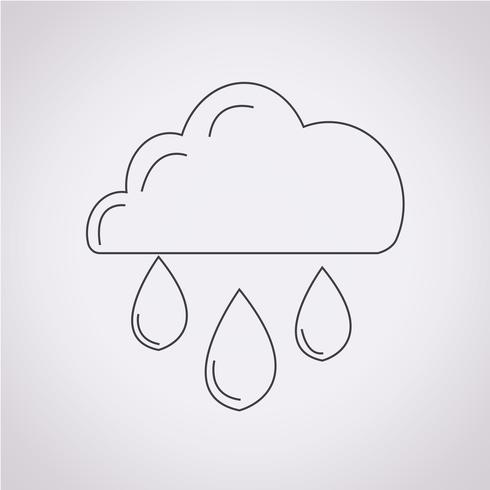 icono de lluvia símbolo signo vector