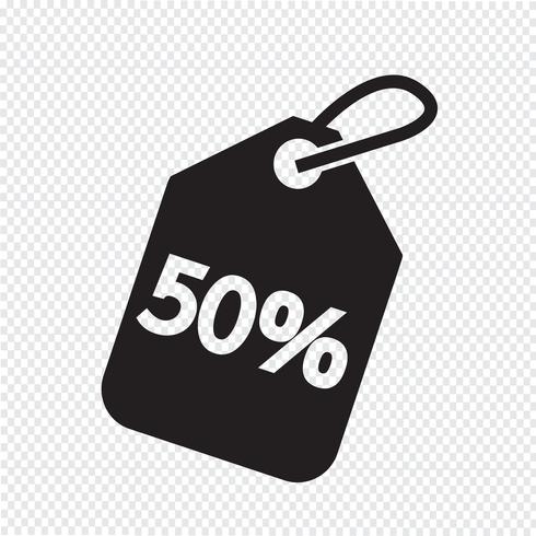 50 sale price tag icon  symbol sign vector