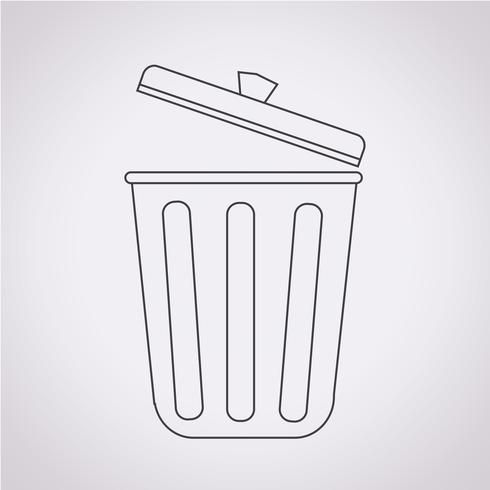 icono de basura símbolo de signo vector