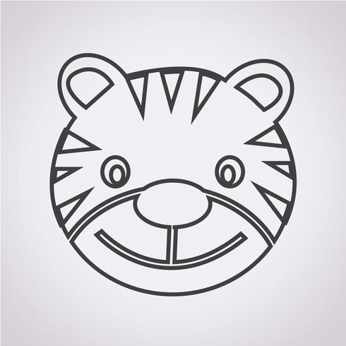 Tiger Icon  symbol sign vector