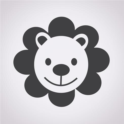 Lion Icon  symbol sign vector