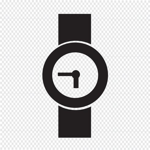 Signo de símbolo de icono de reloj de pulsera vector