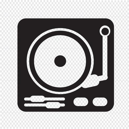 turntable icon  symbol sign vector