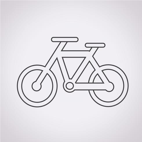 Icono de la bicicleta símbolo de signo vector