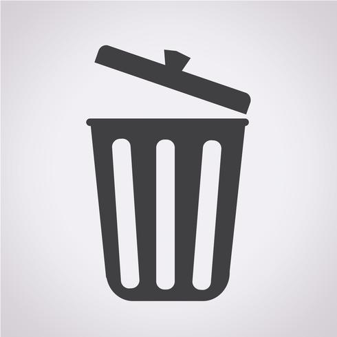 trash icon  symbol sign vector