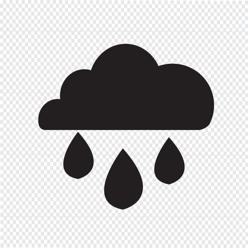 icono de lluvia símbolo signo vector