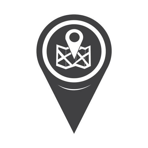 Map Pointer location icon vector