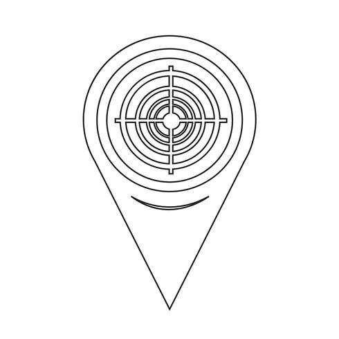 Map Pointer Target Icon vector