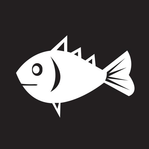 Símbolo de icono de pescado signo vector