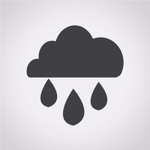 icono de lluvia símbolo signo vector