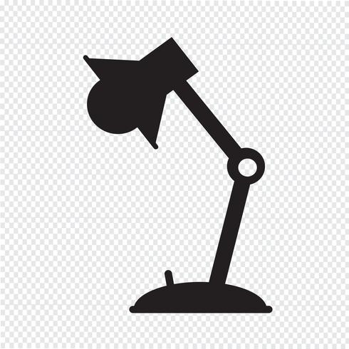Icono de la lámpara símbolo de signo vector