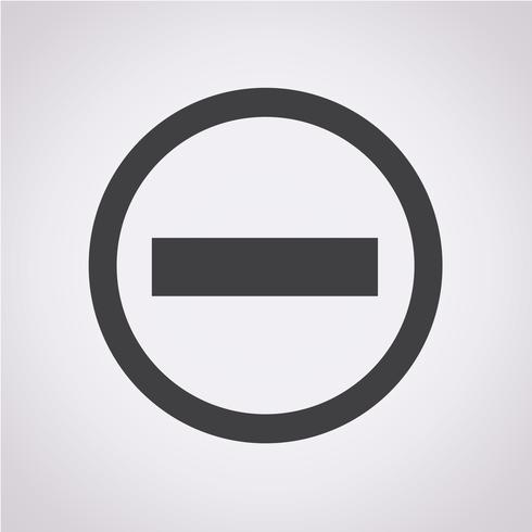 minus icon  symbol sign vector