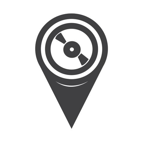Download Map Pointer Retro vinyl record icon - Download Free ...