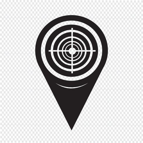 Map Pointer Target Icon vector